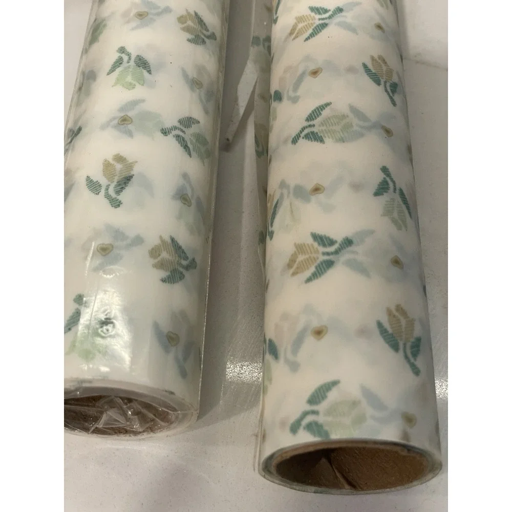 Vintage Con-Tact Shelf Liner Lot of 2 New + Used Partial Floral Drawer 1998 READ